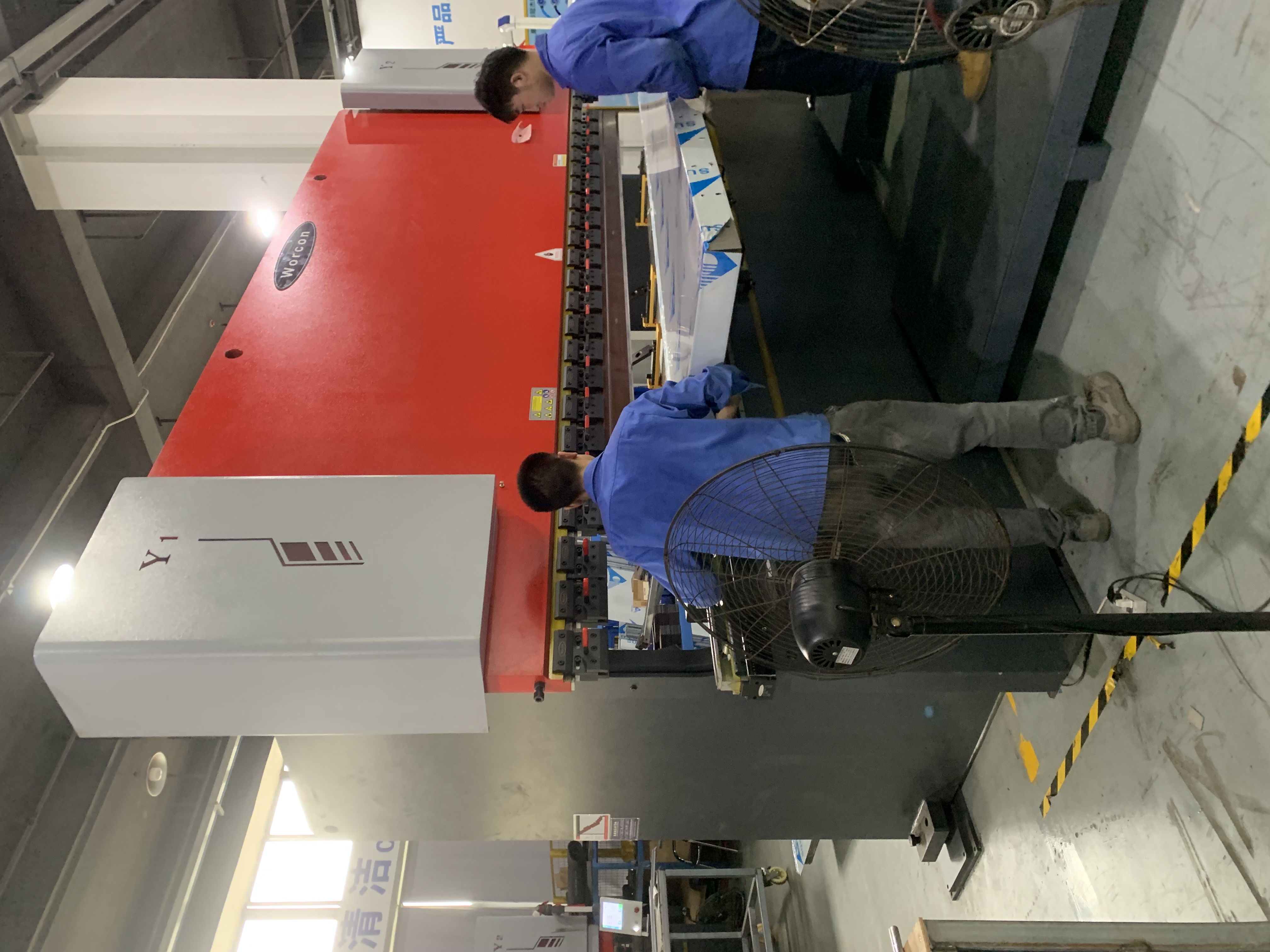 Sheet metal component being formed on a press brake