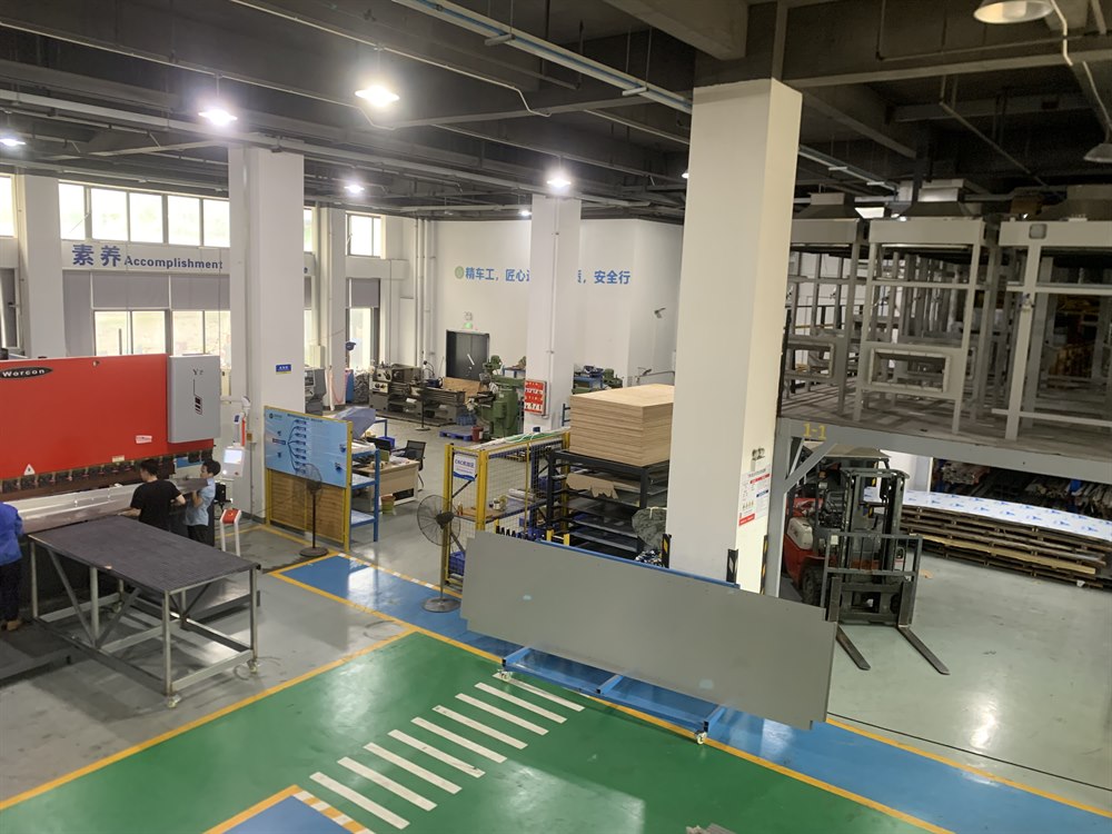 Industrial manufacturing equipment inside the Guanjie factory