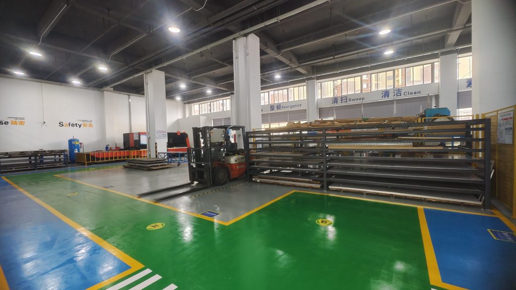 Sheet metal fabrication workshop in China